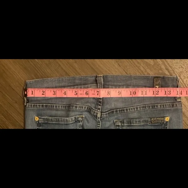 7 For All Mankind denim straight leg jean. Size 28” - Image 3