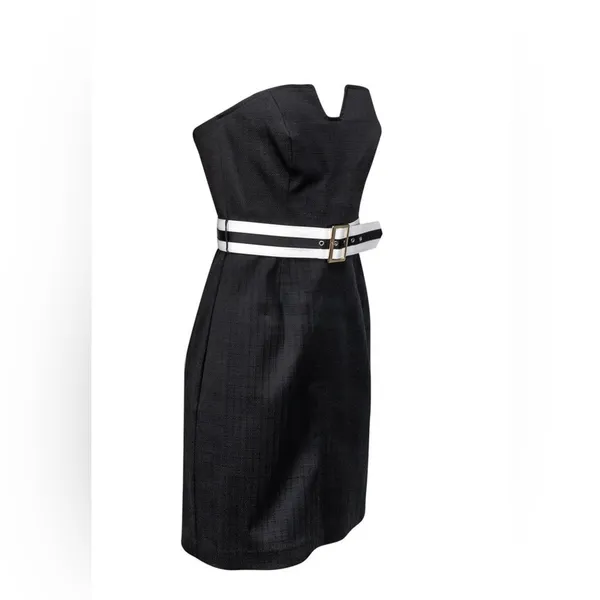 Trina Turk - Black Strapless Dress W/ Belt Sz 0 (b8.1) - Image 2