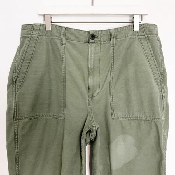 Madewell Griff Pants Plus Size 32 Green Utility High Rise Tapered Cargo Normcore - Image 5