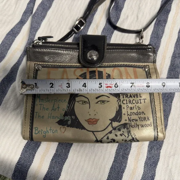 Brighton Fashionista Travel Circuit Organizer Crossbody Wallet Purse Rare - Image 12