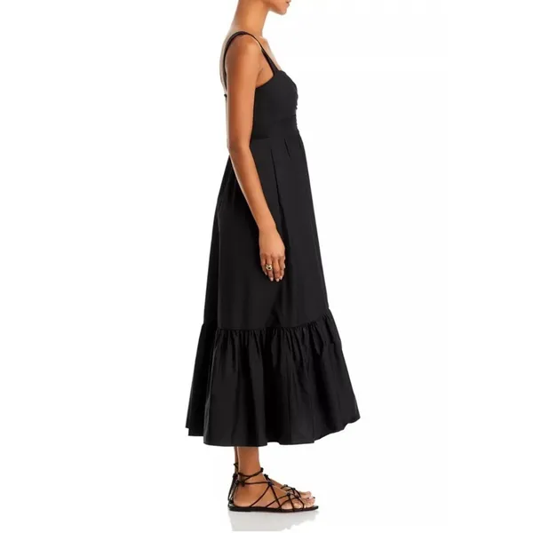 NWT A.L.C. Lilah II Cotton Midi Dress Black - Size 4 (Original Price $495) - Image 3