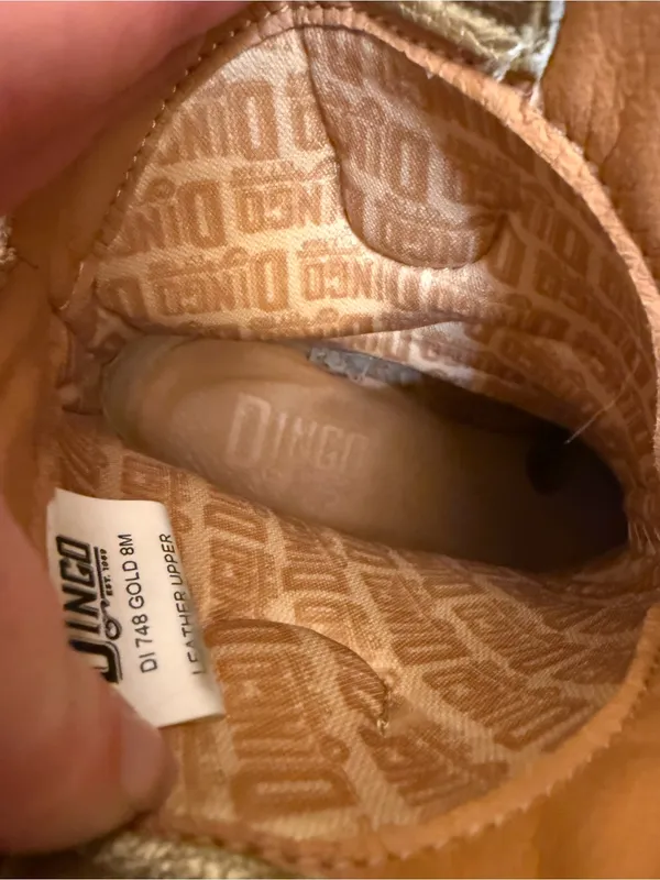 dingo | Primrose Metallic Gold Western ankle boots size 8 - Image 9