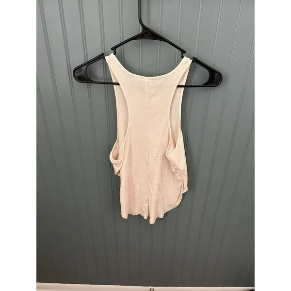Free People Intimately Tank Tan Cream Nude Size Small‎ Ribbed Cropped - Image 3