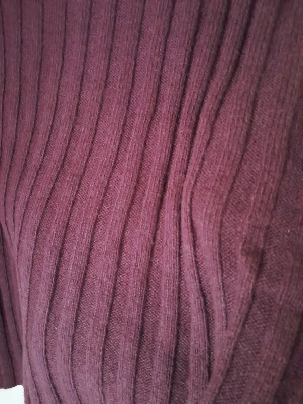 Madewell Cropped Ribbed Mockneck Sweater Plum XL NWT - Image 9