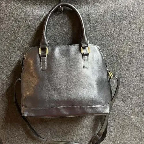 Leopard Print Dome Satchel Purse Black Trim Scarf Accent‎ Handbag - Image 2