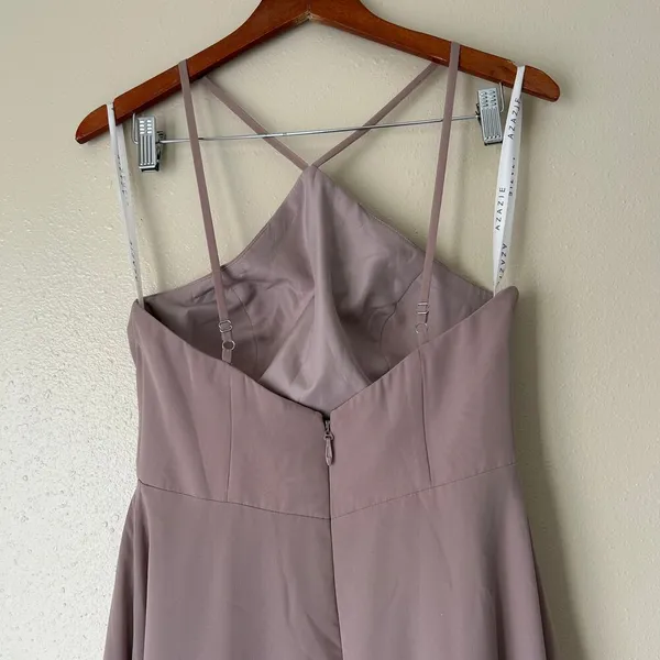 Azazie Bailey Bridesmaid Taupe Dress Size A6 - Image 8