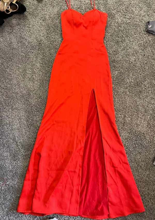 Red Formal Dress Size 00 - Image 2