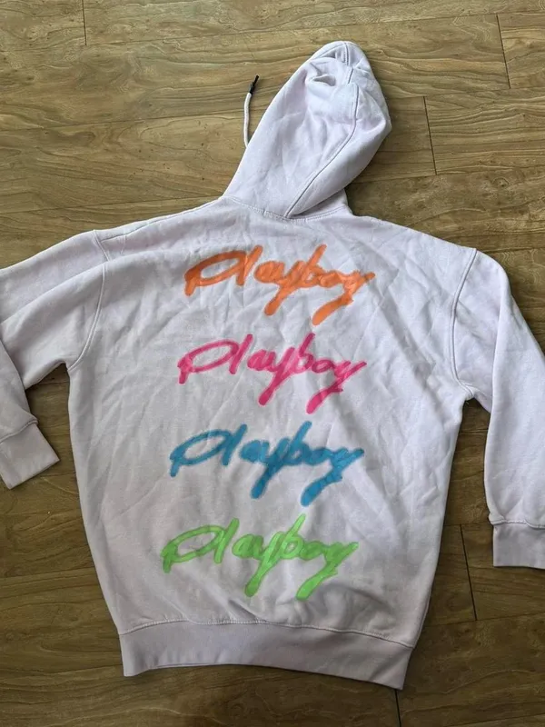 PLAYBOY Light Purple Hoodie with Black Bunny Logo - Image 3