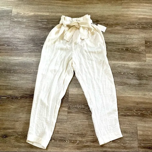 A new day cream paper bag high rise ankle pants - Image 3