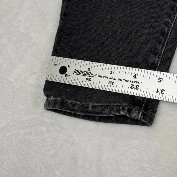MOTHER Denim Faded Black Skinny Jeans Size 28‎ Made in USA Distressed Gray - Image 11
