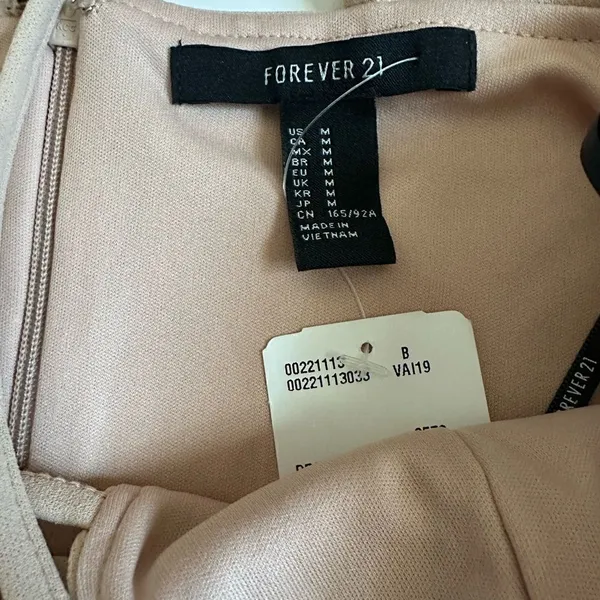 NWT Forever 21 nude caged neck strappy bodycon mini dress - Image 7