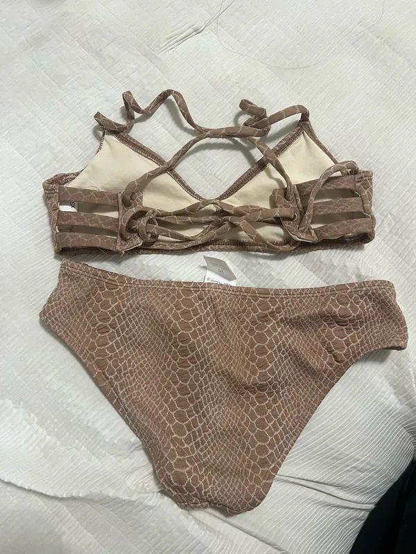 Pattern Bikini Tan Size XS - Image 2