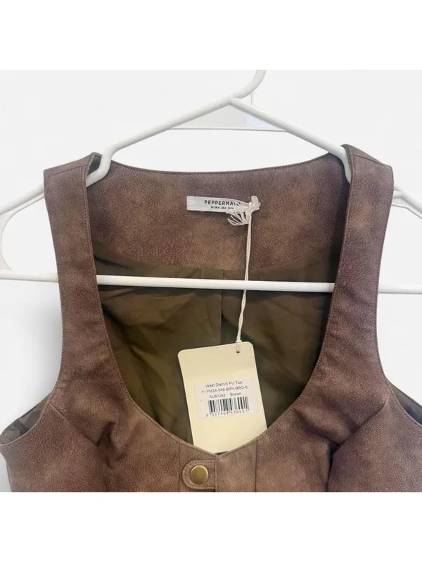 Peppermayo West District Faux Suede Vest (NWT) - Image 2