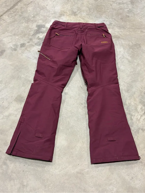 Roxy Women's Cabin? Shell Snow Pants Ski Snowboard Winter maroon red vented Lg - Image 9