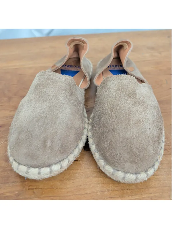 Verbenas Carmen Spanish Made Espadrille Suede Flats 37 - Image 8