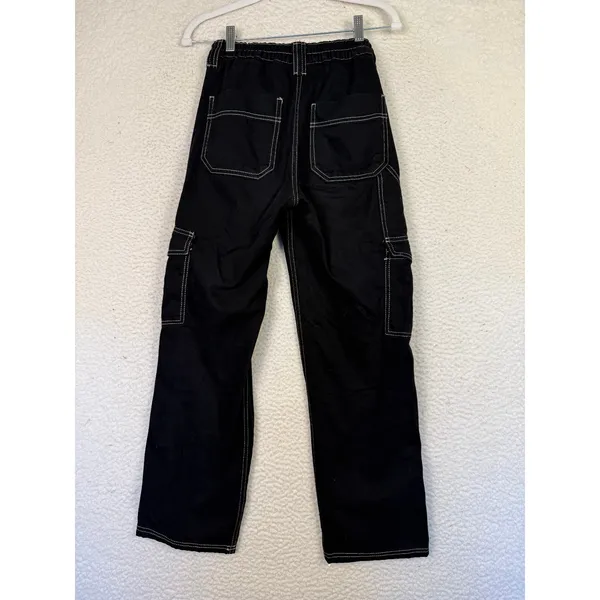 BDG Urban Outfitters Relaxed Skate Jean Black Contrast Stitch Cargo Pants 25 - Image 2