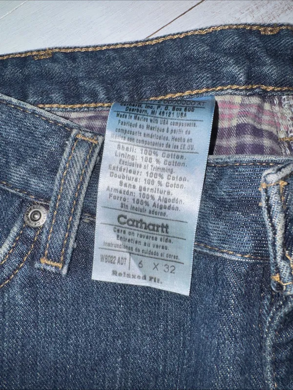 Carhartt Straight-Leg Jeans in Dark Blue Denim - Image 9