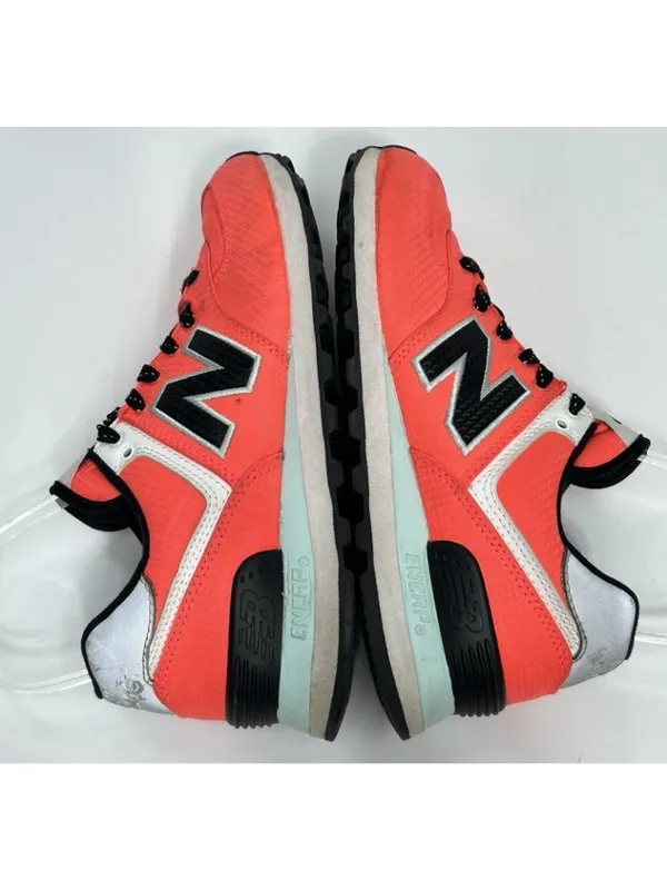 New Balance 574 Women's Shoes Sneakers Size 6 Vivid Coral Running Retro Gym - Image 8