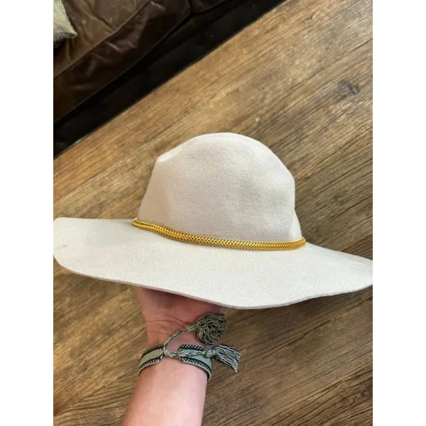 Hat Attack Glam Hat Beige & Chain Womens Size OS - Image 5