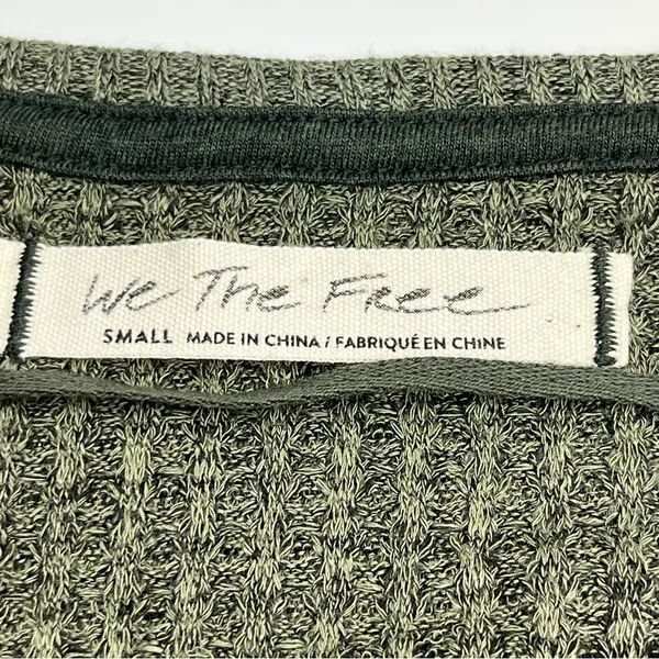 We The Free Free People Santa Clara Thermal Top Women's Size Small‎ Green - Image 4