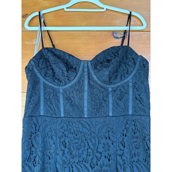 NWT Lulus Found Your Love Black Lace Sleeveless Trumpet Midi Dress Banquet Sz S - Image 7