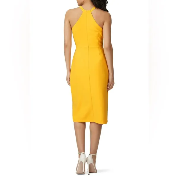 Harlyn yellow ruffle sheath dress XL - Image 4