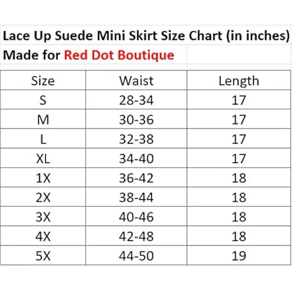 Faux Suede High Waist Lace Up A-Line Mini Skirt Size Large - Image 8