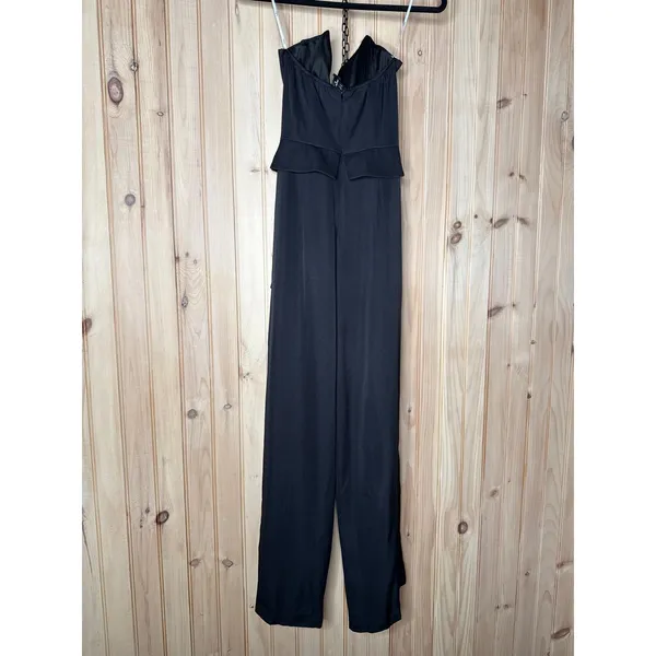 NWT Lulus Jumpsuit Polished Charisma Black Strapless Jumpsuit Party Cocktail XS - Image 7