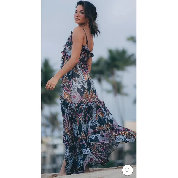 Sukiso Angelina Dress XXL Tiered Boho Flowy NWT - Image 3