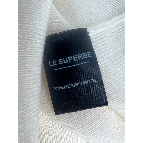 Le Superbe Aura Embellished Off-The-Shoulder‎ Sweater in Snow - Image 15