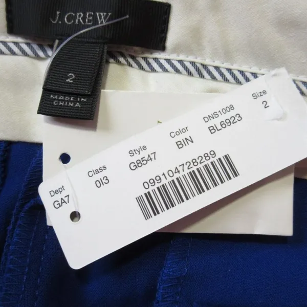 NWT J.Crew Slim Crop Cameron in Blue Indigo Four Season Stretch Ankle Pants 2 - Image 3