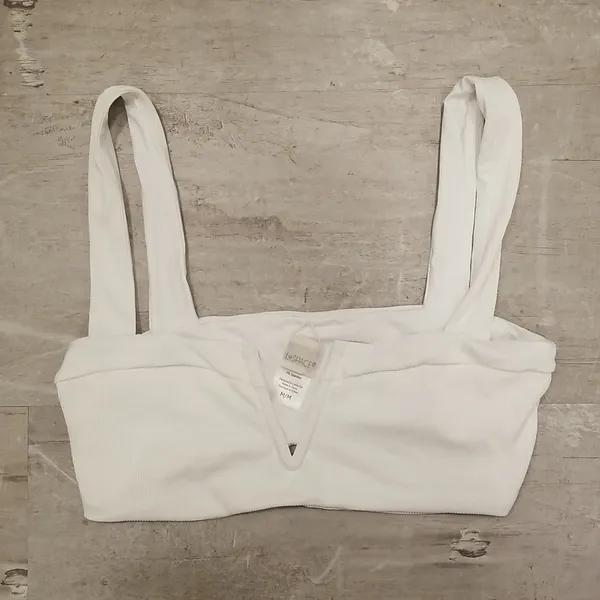 💕L*SPACE💕 Ribbed Lee Lee Bikini Top ~ White Medium NWT - Image 15