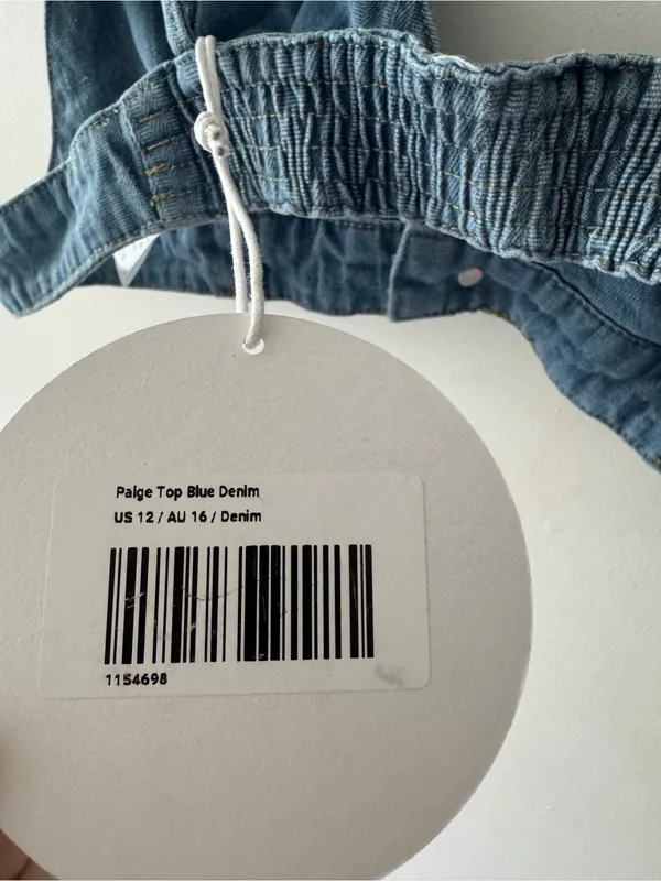 Princess Polly NEW! Denim Blue Paige Top - Image 4