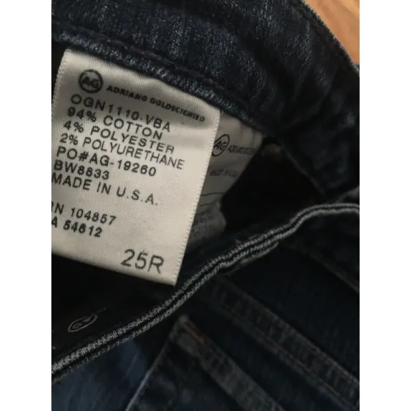 AG Adriano Goldschmied The Stilt Skinny‎ Straight Leg Jean, Dark Wash - Size 25 - Image 4