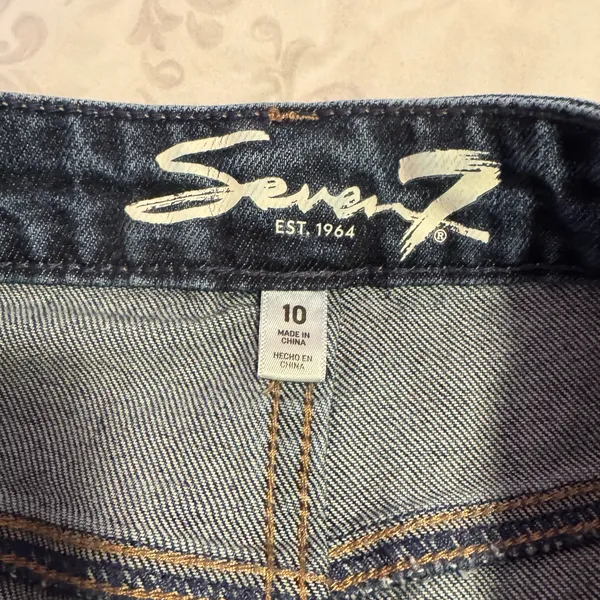Seven 7 Slim Straight Jeans dark wash women’s‎ size 10 denim pants - Image 4