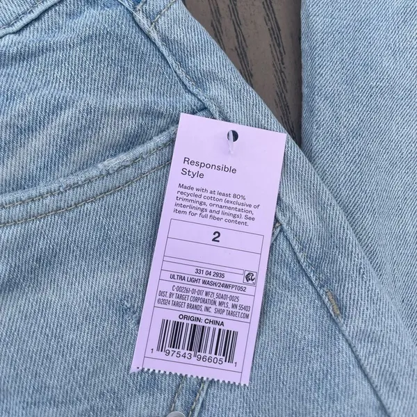NWT Wild Fable Low-Rise bootcut light wash jeans easy rigid size 2 - Image 9