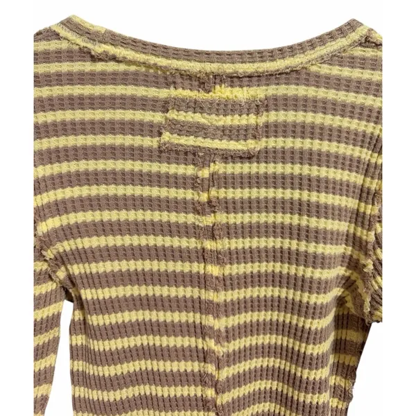 Free People We The Free Pretty Little Thermal Oat Combo-Elise Stripe Women's Size Small‎ - Image 4