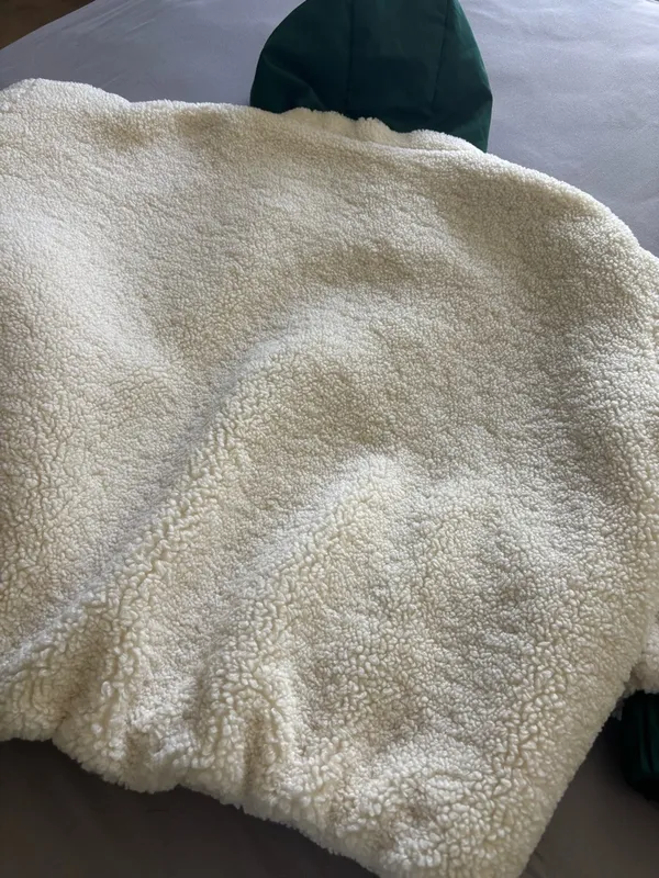 Zara White Sherpa Jacket - Image 5