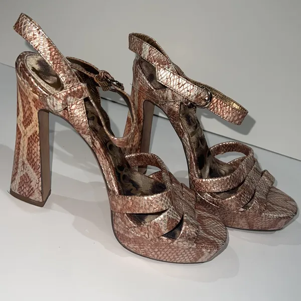 Sam Edelman animal print block heel sandals - Image 5