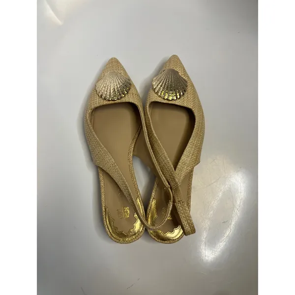 Jennifer Sumko Antonio Melani Slingback Flats Womens 6M Tan Excellent Shell - Image 5