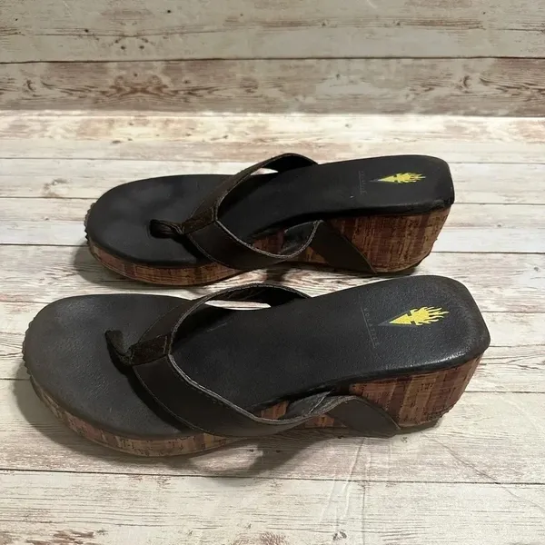Volitale Platform Sandal Women’s Size 10 Brown Leather - Image 5