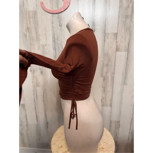 Brown long sleeve top - Image 5