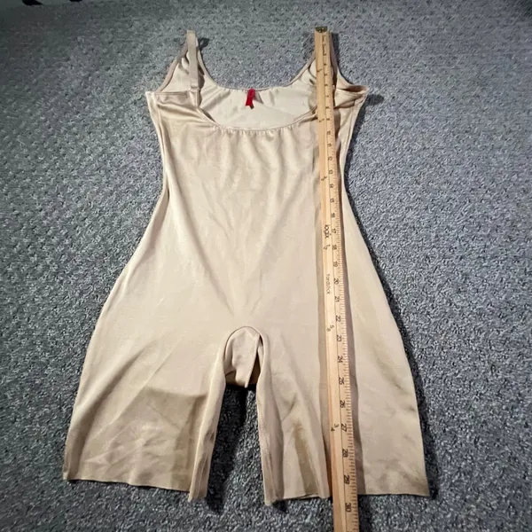 Spanx Shapewear Bodysuit Womens Large Beige Mid-Thigh Scoop Neck Firm‎ Control - Image 6