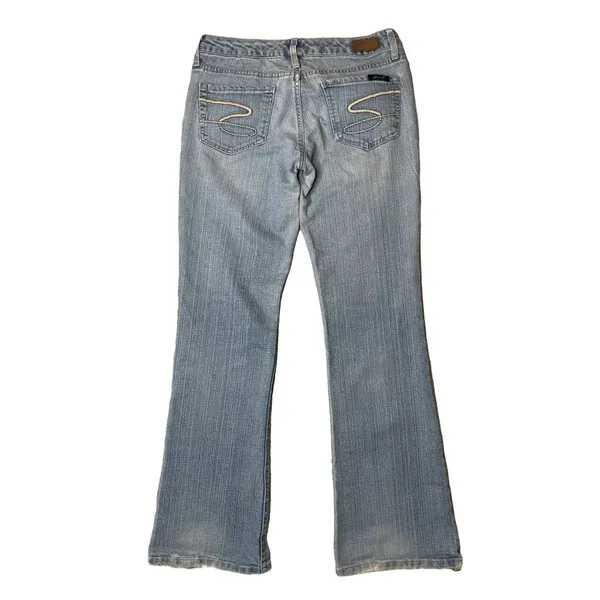 7 For All Mankind Flare Jeans Light Wash Womens 27 $198 - Image 2