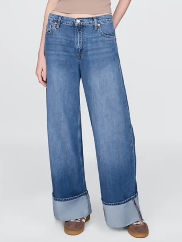 GAP Baggy Mid Rise Ultra Soft Cuffed Jeans - Image 8