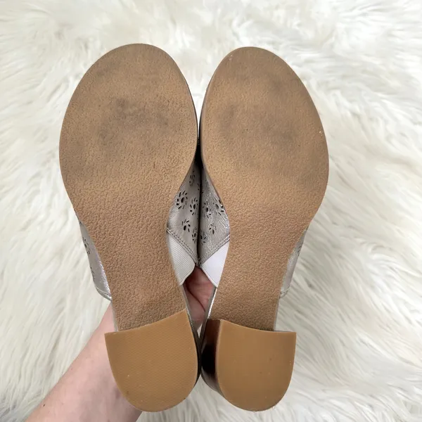 Jack Rogers Ronnie Perforated Peep-toe Sandals Sz 8.5 - Image 6