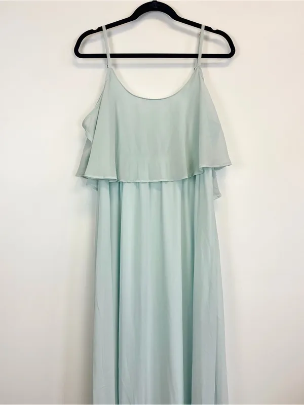 Show Me Your MuMu Light Blue Ruffle Maxi Dress - Image 3