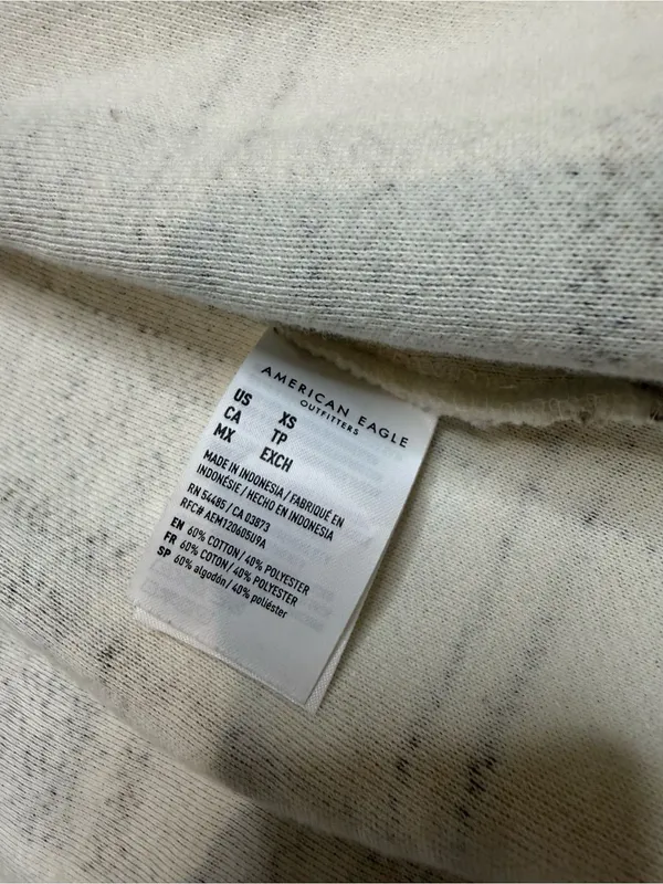 American Eagle Plaid Button Front Shacket XS | Gray & Ivory | Like New - Image 6
