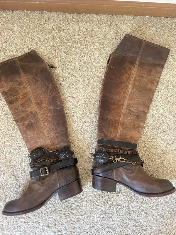 Freebird Aspen Harness Boots Size 9 Distressed Brown Leather - Image 4