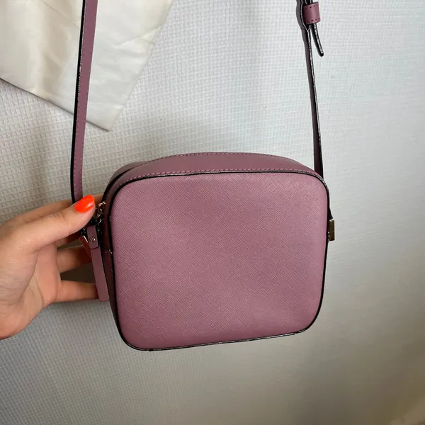 Kate Spade Newbury Lane Cammi Crossbody Bag‎ Leather Mauve Purple Camera Purse - Image 6